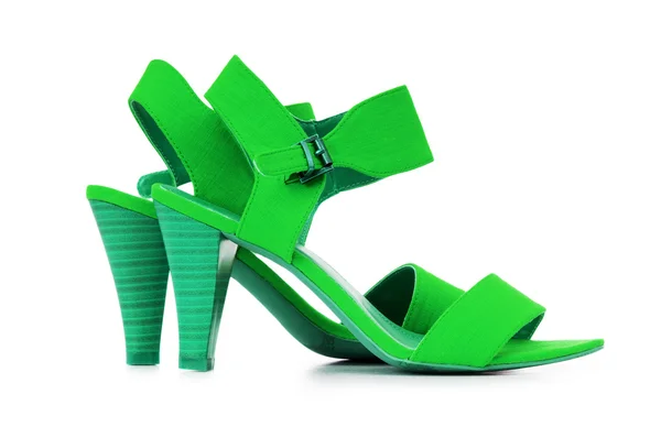Gröna kvinnliga skor i fashion-konceptet — Stockfoto