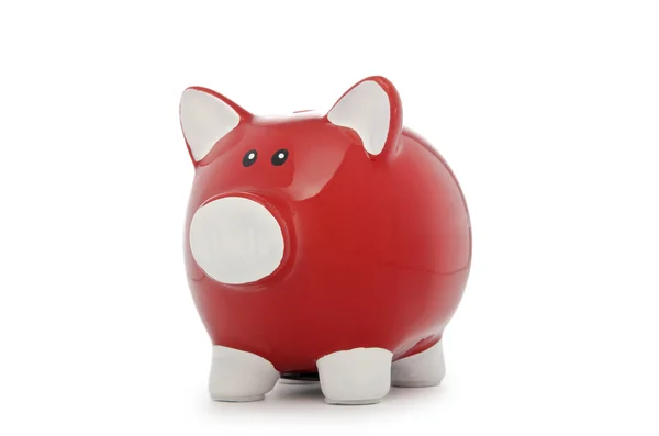 Piggy bank geïsoleerd op de witte achtergrond — Stockfoto