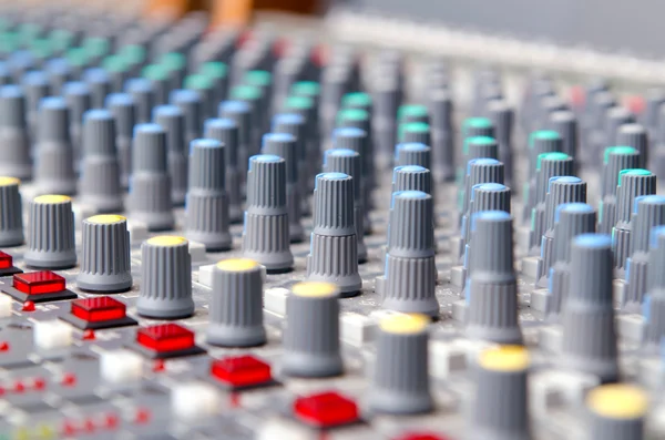 Close up of sound adjusting buttons — Stock Photo, Image