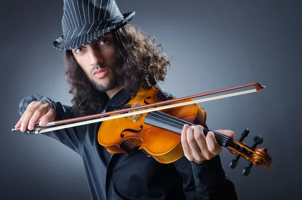 Zingaro violinista in studio — Foto Stock