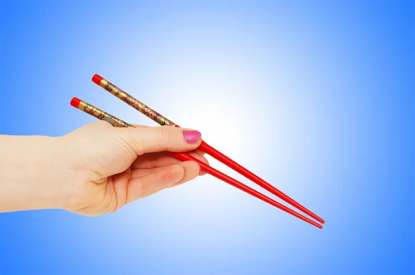 Kézi üzem choipsticks a színátmenet — Stock Fotó