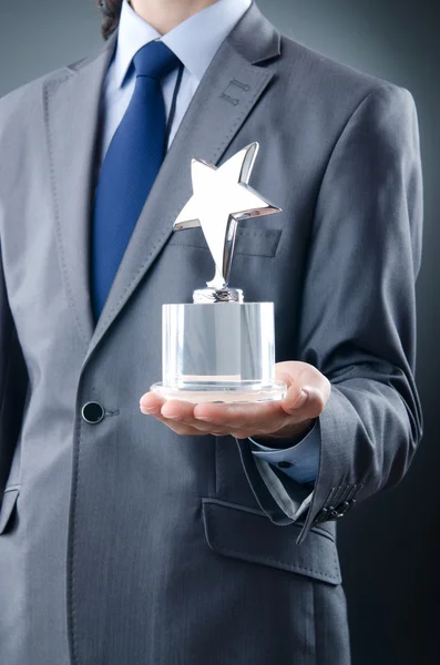 Biznesmen nagrodzony Nagroda gwiazda — Zdjęcie stockowe