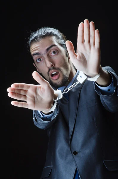 Businessman jailed for his crimes — Stock Photo, Image
