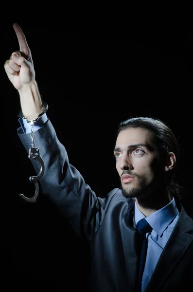 Üzletember börtönbe a bűncselekmények — Stock Fotó