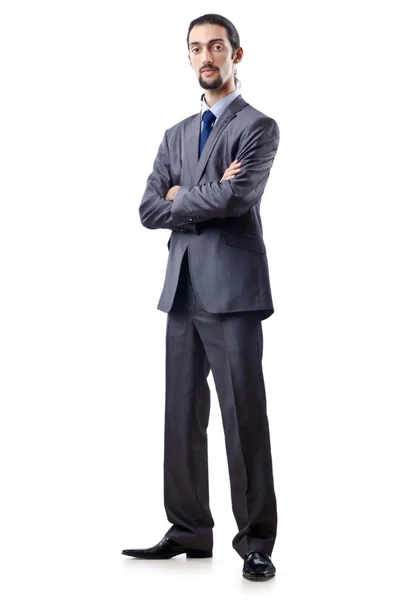 Giovane uomo d'affari isolato su bianco — Foto Stock