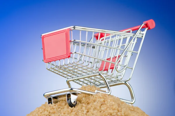 Shopping cart against gradient background — Stock Photo, Image