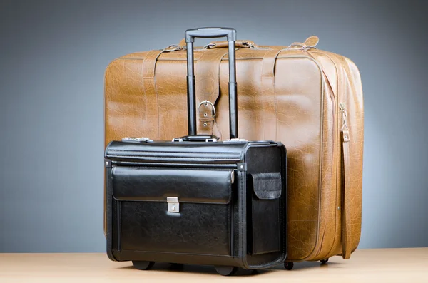 Conceito de bagagem com grande caso — Fotografia de Stock