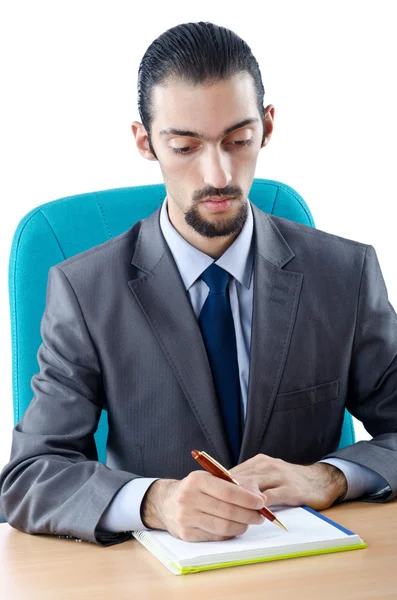 Homem de negócios sentado à mesa — Fotografia de Stock