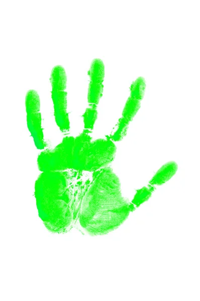 Impressão da mão no branco — Fotografia de Stock