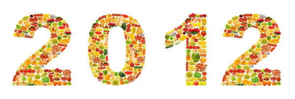 Alfabeto hecho de muchas frutas y verduras — Foto de Stock