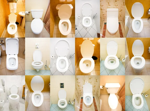 Collection of toilets from various places — Stock Photo, Image