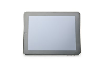 tablet bilgisayar üzerinde beyaz izole