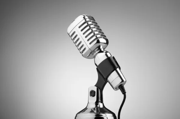 Vintage microphone against the background — Stock Photo, Image