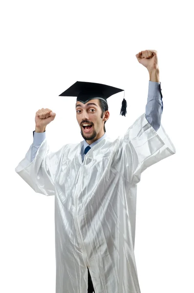 Diplomás fiatal férfi diák — Stock Fotó