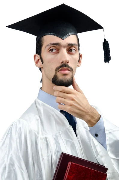 Diplomás fiatal férfi diák — Stock Fotó