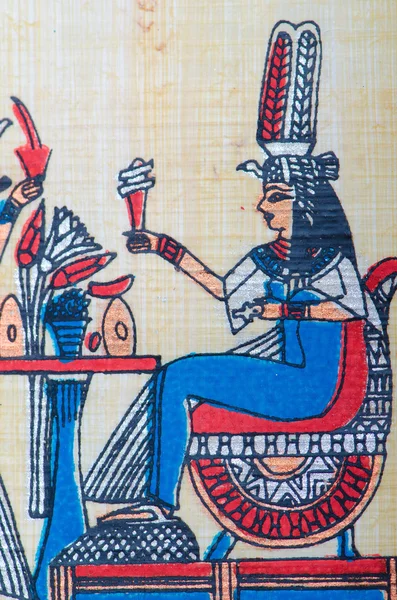 Fragment eines ägyptischen Papyrus — Stockfoto