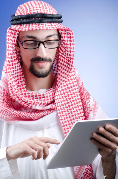 stock image Arab businessman with tablet computer