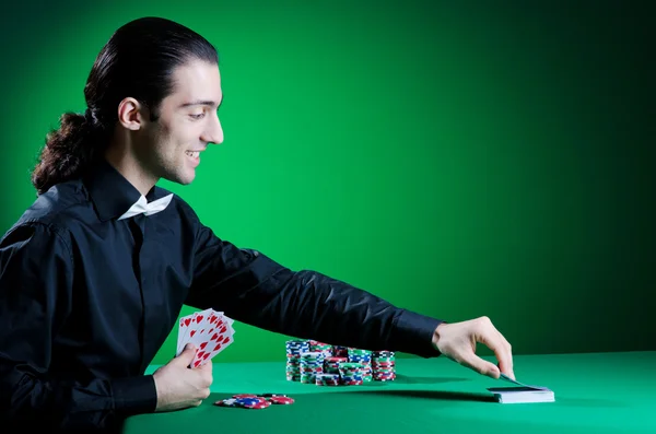 stock image Player in casino and chips