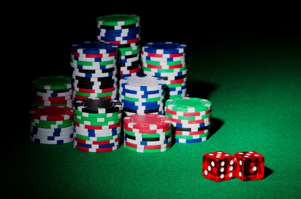 Casino concept with chips and cards — Stock Photo, Image
