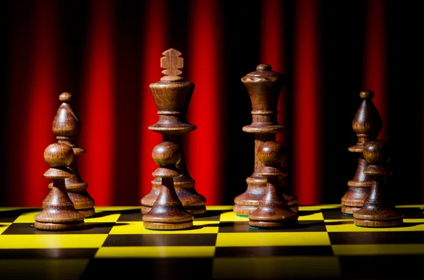 조각으로 된 체스 게임의 개념 — 스톡 사진