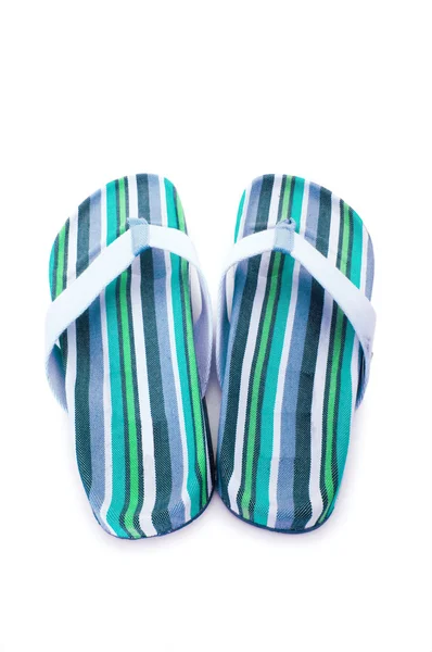 Sommar färgglada skor på vit — Stockfoto
