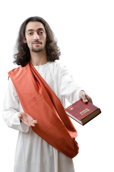 İsa Mesih personifacation üzerinde beyaz izole — Stok fotoğraf