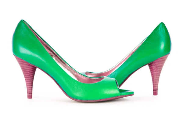 Πράσινο γυναικεία παπούτσια στην έννοια της μόδας — Φωτογραφία Αρχείου