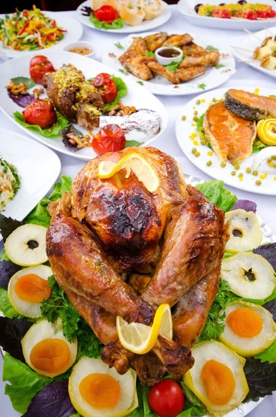 stock image Table served with tasty meals