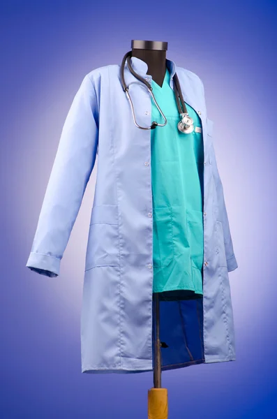 stock image Doctor coat with the stethoscope