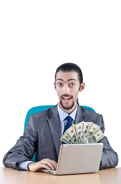 Businessman with american dollars — Stock Photo, Image
