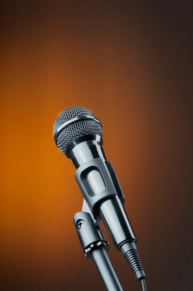 stock image Audio microphone against the background