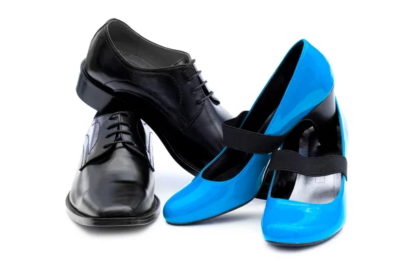 Dois sapatos isolados no fundo branco — Fotografia de Stock