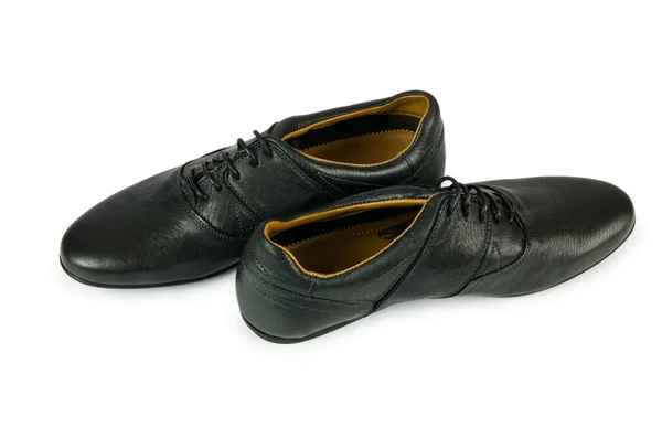 Czarne damskie buty izolowane na białym — Zdjęcie stockowe