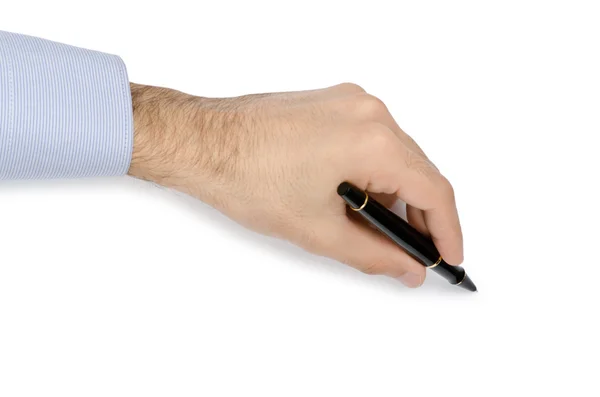 ペンを持つ手の白に書いて — ストック写真