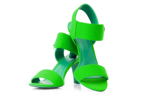 Zapatos femeninos verdes en concepto de moda — Foto de Stock