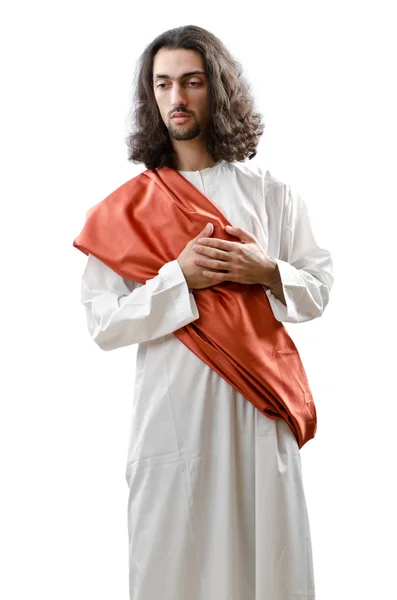 孤立在白色的耶稣基督 personifacation — 图库照片