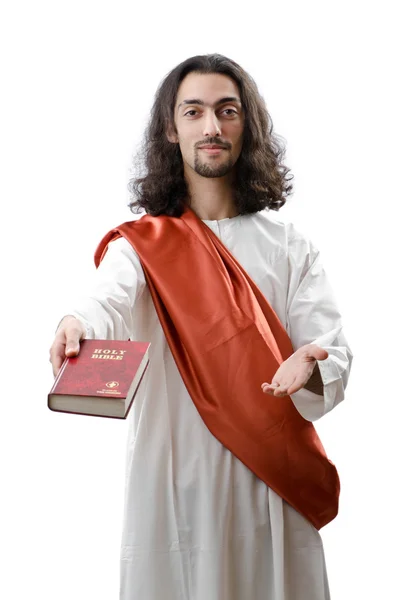 Personificación de Jesucristo aislada en el blanco —  Fotos de Stock