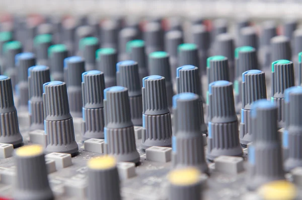 Close up of sound adjusting buttons — Stock Photo, Image
