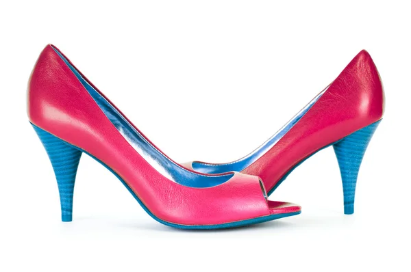 Rød kvindelige sko i mode koncept - Stock-foto