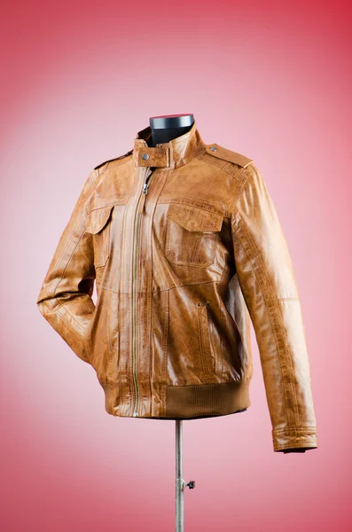 Brown leather jacket in fashion concept — Stock Photo, Image