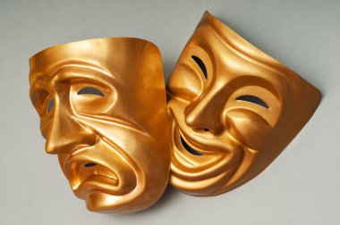 Masks with the theatre concept clipart