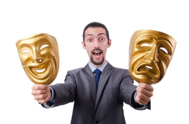 işadamı kimliğini gizlemek maske ile