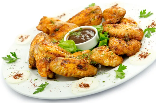 stock image Chicken wings barbeque in the plate