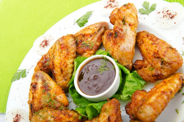 stock image Chicken wings in the plate