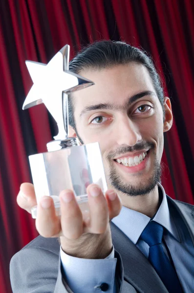 Empresário galardoado com prémio de estrela — Fotografia de Stock