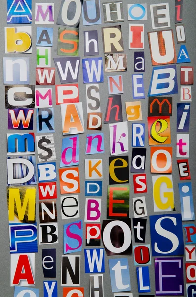 Stock image Cut letters from newspapers and magazines