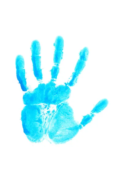 Impressão da mão no branco — Fotografia de Stock