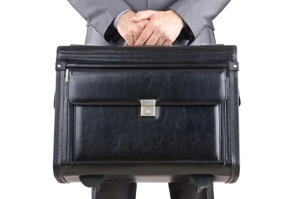 Businessman with suitcase travelling — Stock Photo, Image