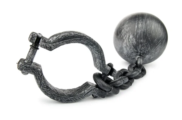 Metal shackles isolated on the white — Stock Photo, Image