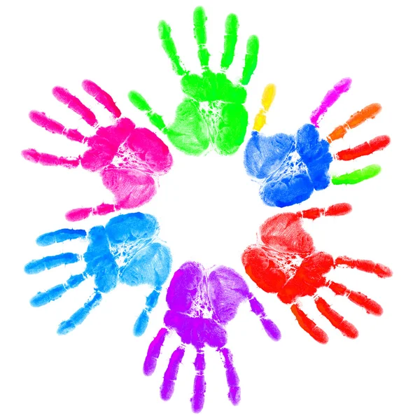 Hand print on the white — Stock Photo, Image